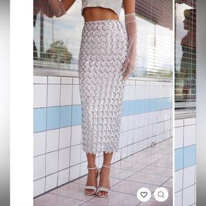 12th Tribe Brittany Sequin Maxi Skirt